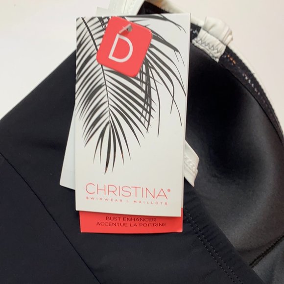 NWT Christina  Intricate Pleats Bandeau One Piece swimsuit - Picture 5 of 5